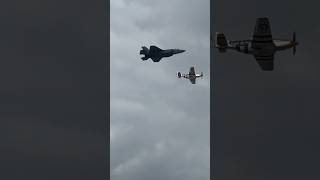 P51 Mustang and F35 Lightning at DAFB Air Show [upl. by Alburg285]