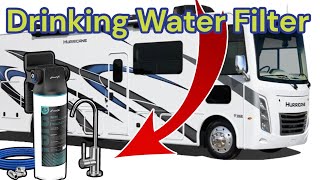 RV Drinking Water Filtration System Installation  Frizzlife SW10F Water Filter System W Faucet [upl. by Cutlor]