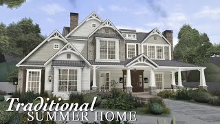 Bloxburg Traditional Summer Home  Speedbuild  Roblox Bloxburg [upl. by Nelag]