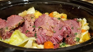 BEST Corned Beef amp Cabbage in a Crockpot [upl. by Balac]