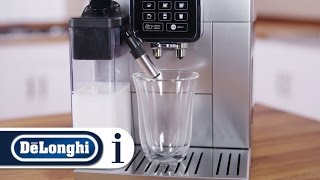 How to make the perfect cappuccino in your DeLonghi Dinamica ECAM 35055B and ECAM 35075S [upl. by Enitnatsnoc]