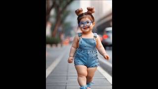 Beautiful baby modeling ❣️ai cute kawaii cutebaby baby runway shorts [upl. by Tallou]