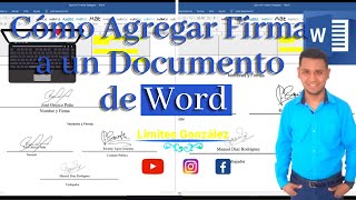 Como Agregar Firmar a un Documento de Word [upl. by Lavro17]