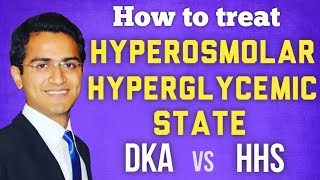 Hyperosmolar Hyperglycemic State HHS vs DKA Hyperglycemic Nonketotic Coma Syndrome Management [upl. by Chinua]