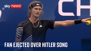 US Open tennis fan ejected after singing song associated with Hitler [upl. by Leta178]