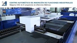 CENTRO DE INSERCION MECOS CNC CON 8 CARGADORES [upl. by Arenat540]