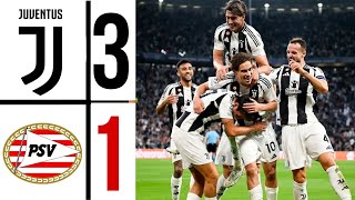 juventus vs psv 31 highlights  Yıldız Goal Nico González amp McKennie  CHAMPIONS LEAGUE 202425 [upl. by Hairom]