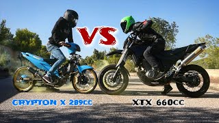 Crypton X 289cc VS XTX 660cc [upl. by Stoneman933]