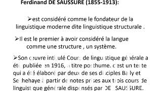 introduction à la théorie Sausurienne 1 Ferdinand DE SAUSSURE [upl. by Desimone279]