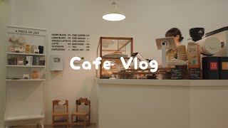 CAFE VLOG 👩🏻‍🍳 Im used to working alone as barista so I didnt feel that busy ☕️ ASMR [upl. by Ogren284]