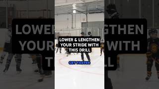 LOWER amp LENGTHEN YOUR STRIDE WITH THIS DRILL hockeydevelopment hockeytraining [upl. by Maurise]