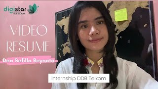 Video Resume Internship DDB Telkom  Dea Sefilla Reynata [upl. by Akeinahs]