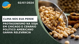 Clima nos EUA perde protagonismo na soja em Chicago e cenário político americano ganha relevância [upl. by Barton]