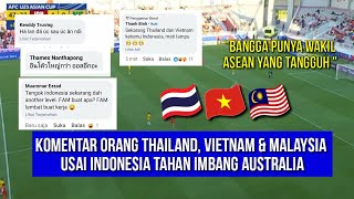 Komentar orang Malaysia Thailand dan Vietnam usai Indonesia tahan imbang Australia [upl. by Alika]