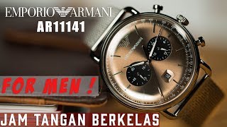 Jam Tangan Pria Emporio Armani Aviator AR11141 Chronograph  Jam Tangan Berkelas [upl. by Annahsal]