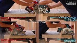 2018 Milwaukee M18 Fuel Circular Saw VS Makita X2 Rear Handle Saw Comparison [upl. by Carlisle72]