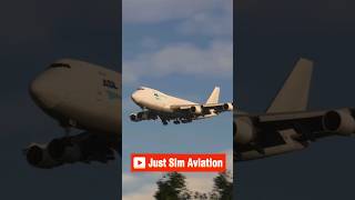 MSFS PLANE SPOTTING • BOEING 747400F • LIEGE AIRPORT [upl. by Eseerehs]