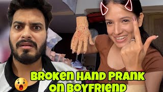 Prank On Boyfriend 😂 Shocking Reaction 😳  Hand Makeup 💄  Shubnandu [upl. by Llenrub]