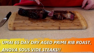 UMAI 65 DAY DRY AGED PRIME RIB ANOVA SOUS VIDE STEAKS [upl. by Eileek98]