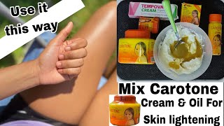 How to mix carotone oil amp cream for a Glowing lighter skin outside any side effects mix it this way [upl. by Hoenack]