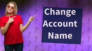 How do I change my local account name on my computer [upl. by Eelsnia610]