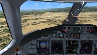 Cessna Citation X landing at Napa Co KAPC Cockpit view FSX [upl. by Lanahtan]