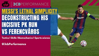 Messi vs Ferencvaros  Deconstructing his incredible run to earn a PK [upl. by Waylin]