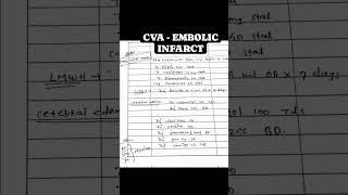 CVA  Embolic Infarct prescribe treatment [upl. by Aruon303]