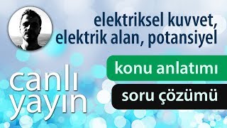 Elektriksel Kuvvet Elektrik Alan ve Potansiyel  Konu Anlatımı ve Soru Çözümü  PDF  Canlı Yayın [upl. by Khoury264]