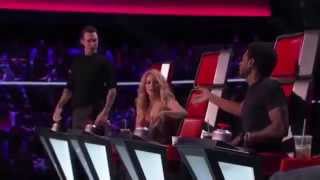 Adam Levine Imitates Shakira  My Hips Dont Lie [upl. by Elttil]