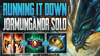 RUNNING IT DOWN WITH HASTENED JORM Jormungandr Solo Gameplay SMITE Conquest [upl. by Elgna]