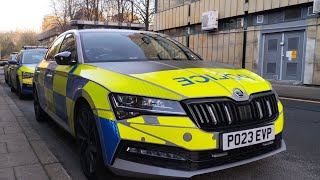 Lancashire Constabulary Skoda Superb RPU seen at Lancaster police station [upl. by Ezarra737]