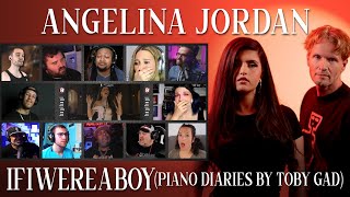 Angelina Jordan If I Were A Boy Piano Diaries by Toby gad Reaction Compilation Mashup [upl. by Nylarad]