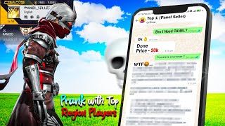 Prank 🤣 with Region Top 100 Panel sell Players 🥵🤡 Full Detail about Panel Sell 🔥 [upl. by Cutty]