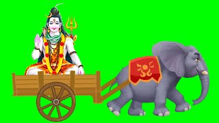 Haathi Belgadi mein Bhagwan Shiv ji ko le ja Raha hai Green Screen Video Haathi gadi with Shiv ji [upl. by Sherar987]