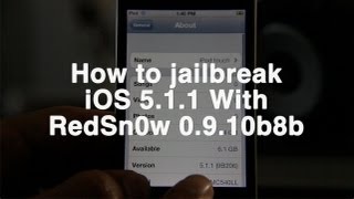 Jailbreak iOS 511 with RedSn0w [upl. by Atineb519]