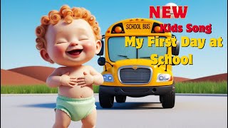 My First Day in School  Happy Poem for Kids  Back to School Song [upl. by Lorollas]