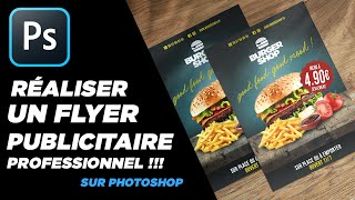 Créer un flyer publicitaire professionnel sur Photoshop photoshop tutoriel [upl. by Noiroc]