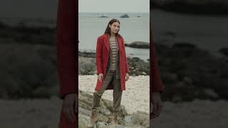 Emma Donegal Tweed Coat in Mulberry Red [upl. by Eegnat]