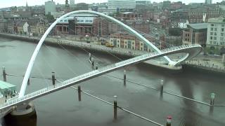 Timelapse of Gateshead Millennium Bridge [upl. by Sykes]