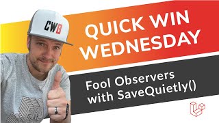 Saving data without triggering events in Laravel  How to  Tutorial  Quick Win Wednesday QWW [upl. by Mackay]