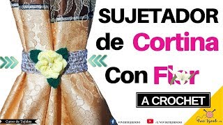 Sujetador de Cortina de Flor a Crochet Ganchillo  Tejidos a crochet y ganchillos [upl. by Selrahcnhoj]