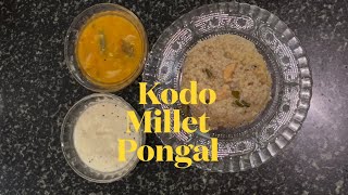 HEALTHY KODO MILLET PONGAL  Onepot lentilmillet pongal  VARAGU ARISI PONGAL [upl. by Sdlonyer]