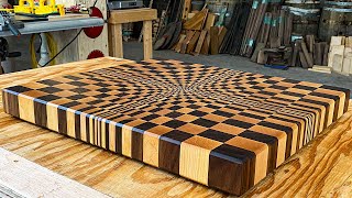 How Its Made  Optical Illusion End Grain Cutting Board [upl. by Matti339]