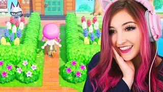 redoing my town with HEDGES and BUSHES in animal crossing new horizons 🍑🌴 Streamed 42320 [upl. by Aronoel]