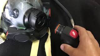 Equipo de aire respirable SCBA marca HYSTEC con sistema de intercomunicacion [upl. by Einnad85]