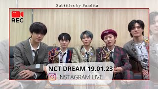 SUB ESP ENG INDO NCT Dream Instagram Live 190123 [upl. by Eob]