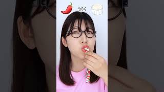 Candy Vs Chilli Sauce Eating Challenge kindness help humanity shortvideo [upl. by Ahtelahs684]