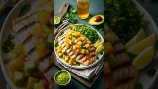 Mediterranean Diet Dinner Recipes  Grilled Tilapia with Mango Salsa Recipe [upl. by Nihcas840]