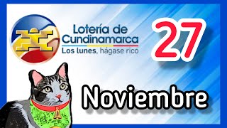 Resultado LOTERIA DE CUNDINAMARCA Lunes 27 de Noviembre de 2023 [upl. by Hamlen]